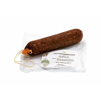 Bio Auerochsenmettwurst von Niederhoff & Schulz Zuchtgemeinschaft GbR