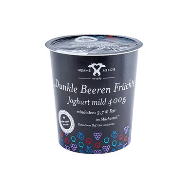 Dunkle Beeren Früchte Fruchtjoghurt mild, 400g von Hemme Milch GmbH & Co. Vertriebs KG