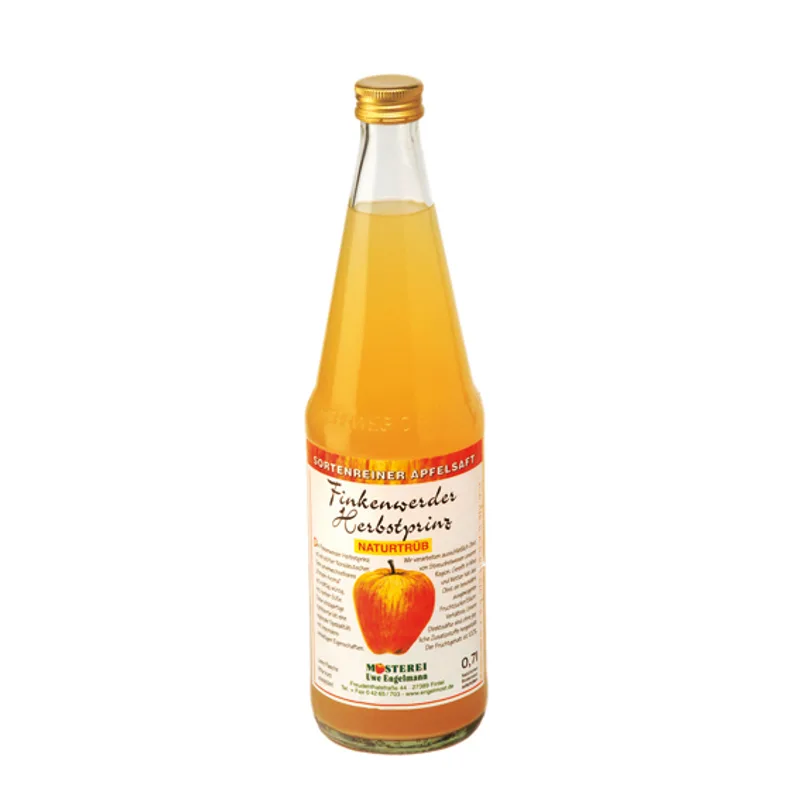 Finkenwerder Herbstprinz sortenreiner Apfelsaft von Mosterei Uwe Engelmann