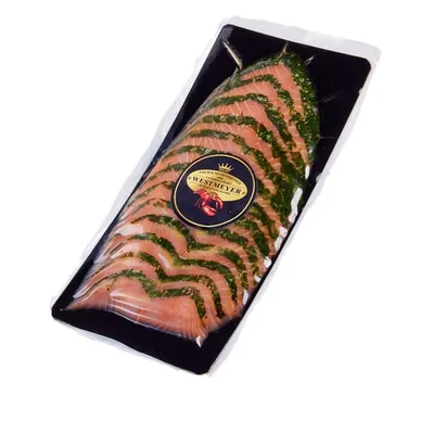 Gebeizter Basilikum-Lachs Deluxe von Lachsräucherei Westmeyer