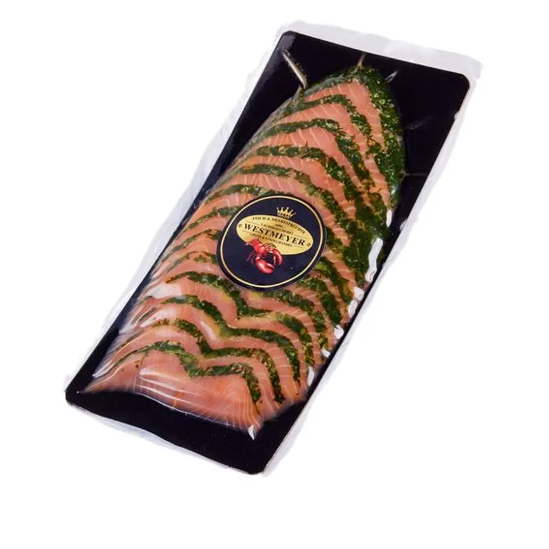 Gebeizter Basilikum-Lachs Deluxe von Lachsräucherei Westmeyer