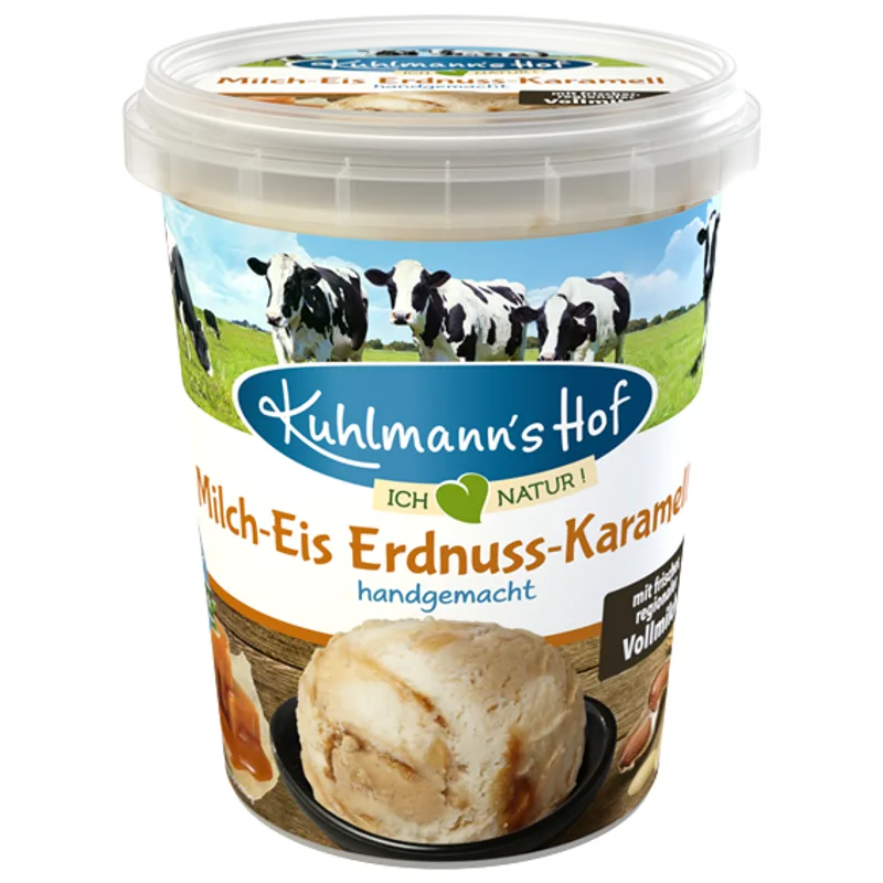 Handgemachtes Milch-Eis Erdnuss-Karamell von Kuhlmann's Naturgenuss GmbH
