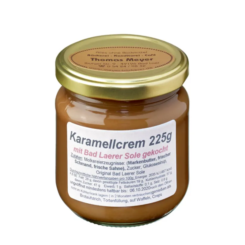 Karamellcrem mit Bad Laerer Sole von Thomas Meyer Bäckerei-Konditorei Einzelunternehmen