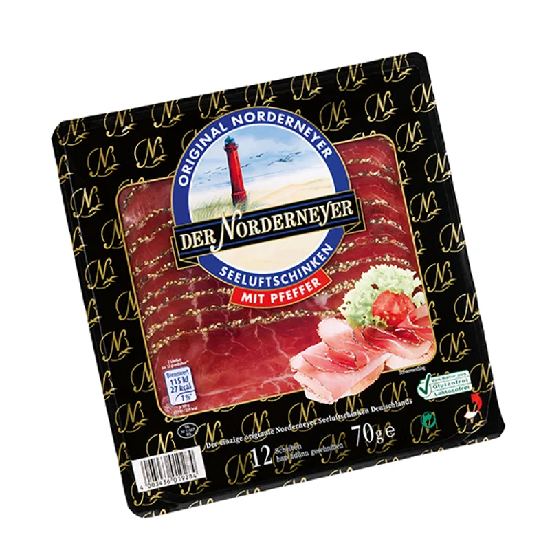 Original Norderneyer Seeluftschinken mit Pfeffer von Norderneyer Schinken GmbH & Co. KG
