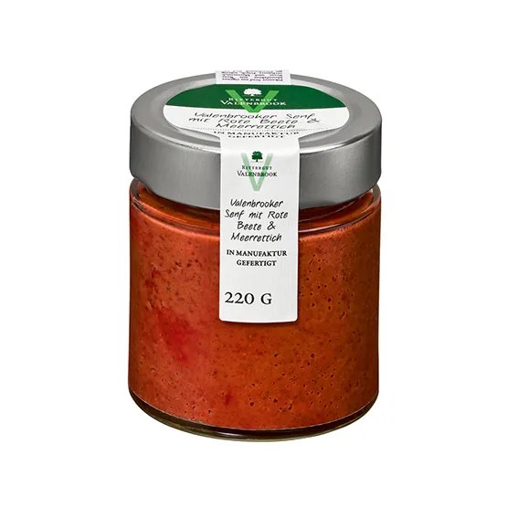 Valenbrooker Senf mit Roter Beete und Meerrettich von Feinkost Manufaktur GmbH