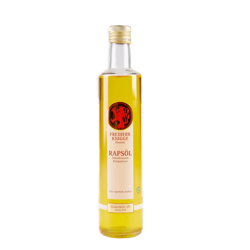 Rapsöl Naturbelassen kaltgepresst - Freiherr Knigge Ölmühle by Freiherr Knigge GmbH Ölmühle