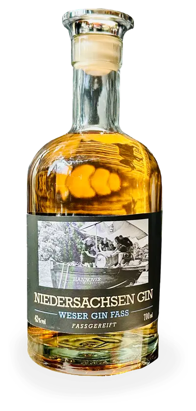 NIEDERSACHSEN GIN - Unter freiem Himmel fassgereift - WESER GIN Fass 42 % Vol.