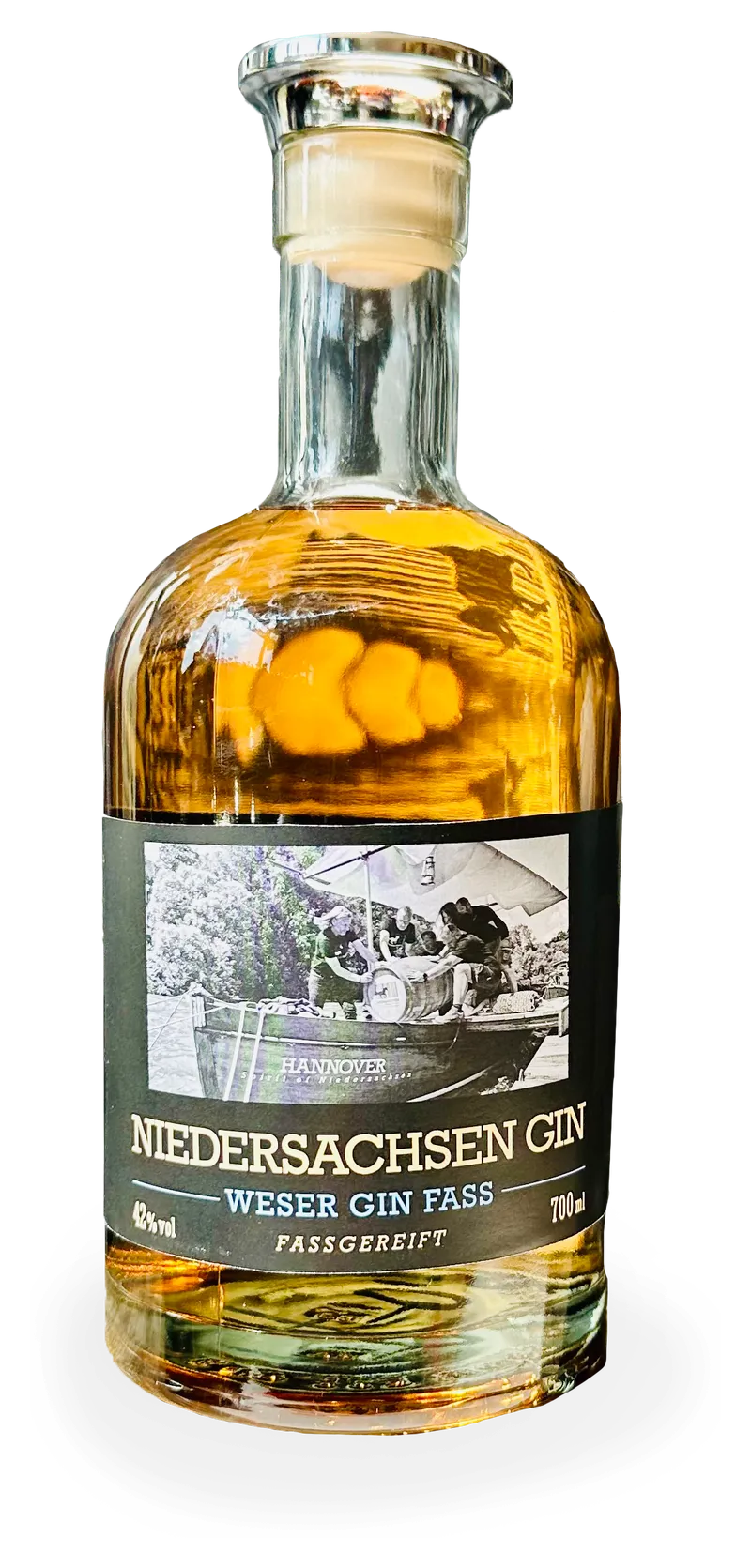 NIEDERSACHSEN GIN - Unter freiem Himmel fassgereift - WESER GIN Fass 42 % Vol. by Hannover Gin GmbH