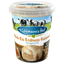 Handgemachtes Milch-Eis Erdnuss-Karamell