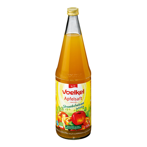 Voelkel -Apfelsaft naturtrüb- (aus Streuobstwiesen Initiativen) Voelkel -Apfelsaft naturtrüb- (aus Streuobstwiesen Initiativen)