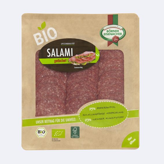 Bio-Salami geräuchert