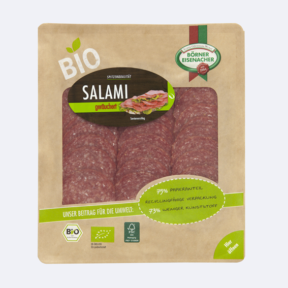 Bio-Salami geräuchert Bio-Salami geräuchert