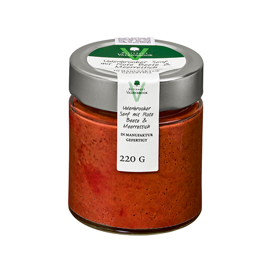 Valenbrooker Senf mit Roter Beete und Meerrettich Valenbrooker Senf mit Roter Beete und Meerrettich