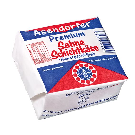 Asendorfer Premium Sahneschichtkäse handgeschöpft Asendorfer Premium Sahneschichtkäse handgeschöpft