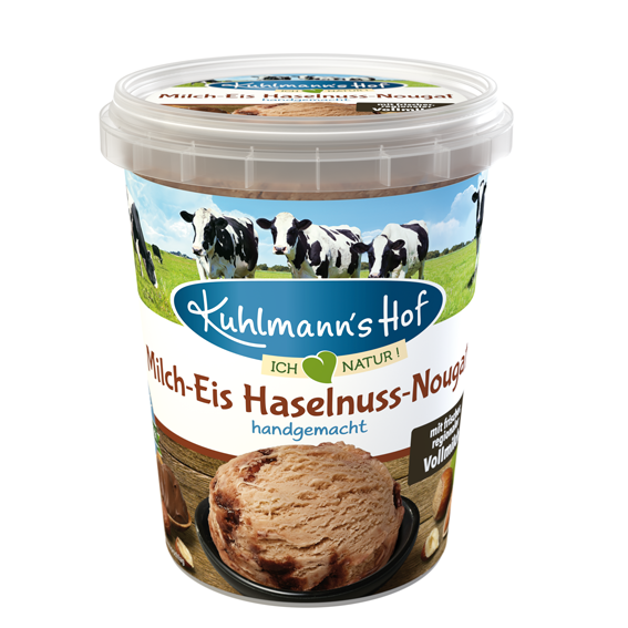 Milch-Eis Haselnuss-Nougat